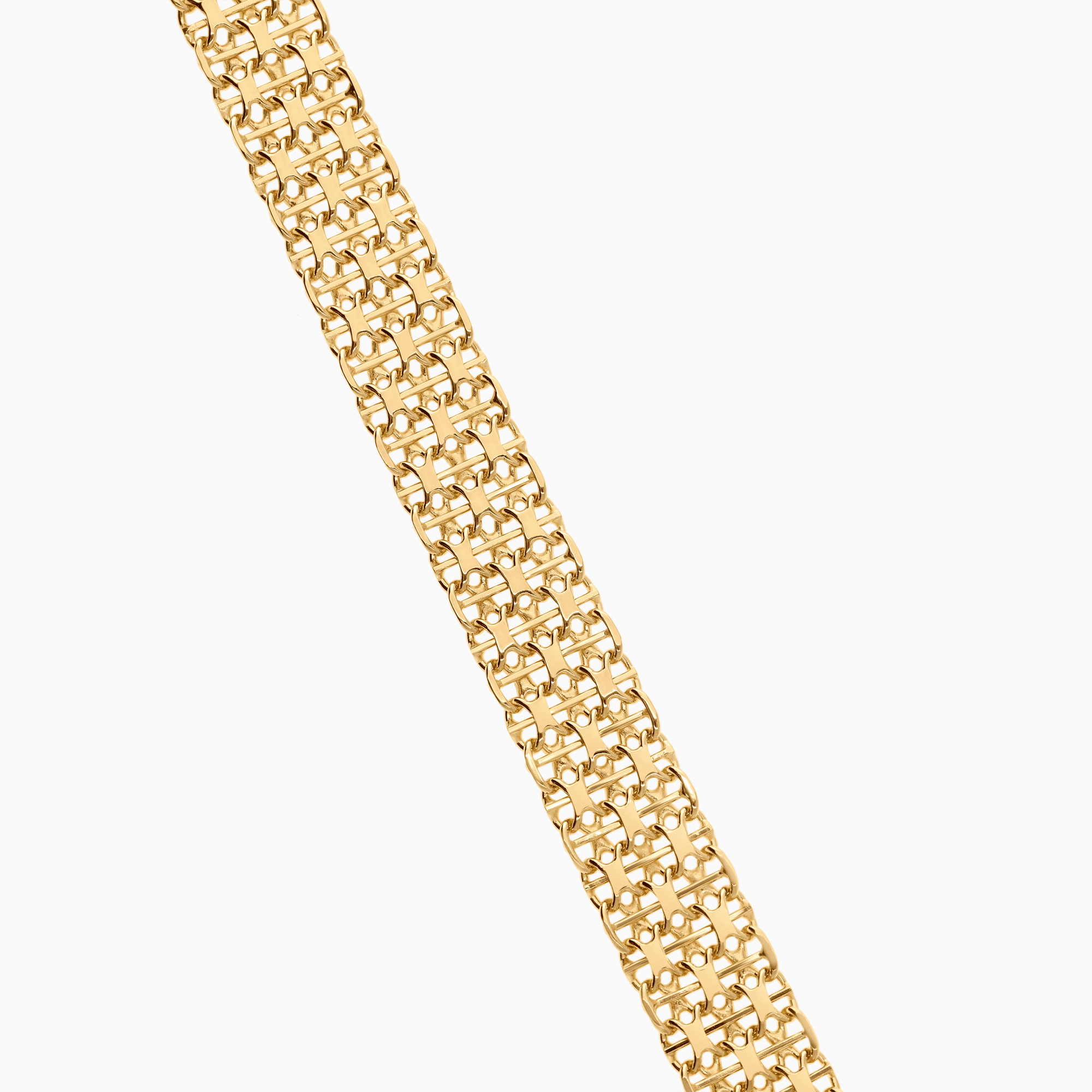 X-länk armband med stav 17,96g 18K guld