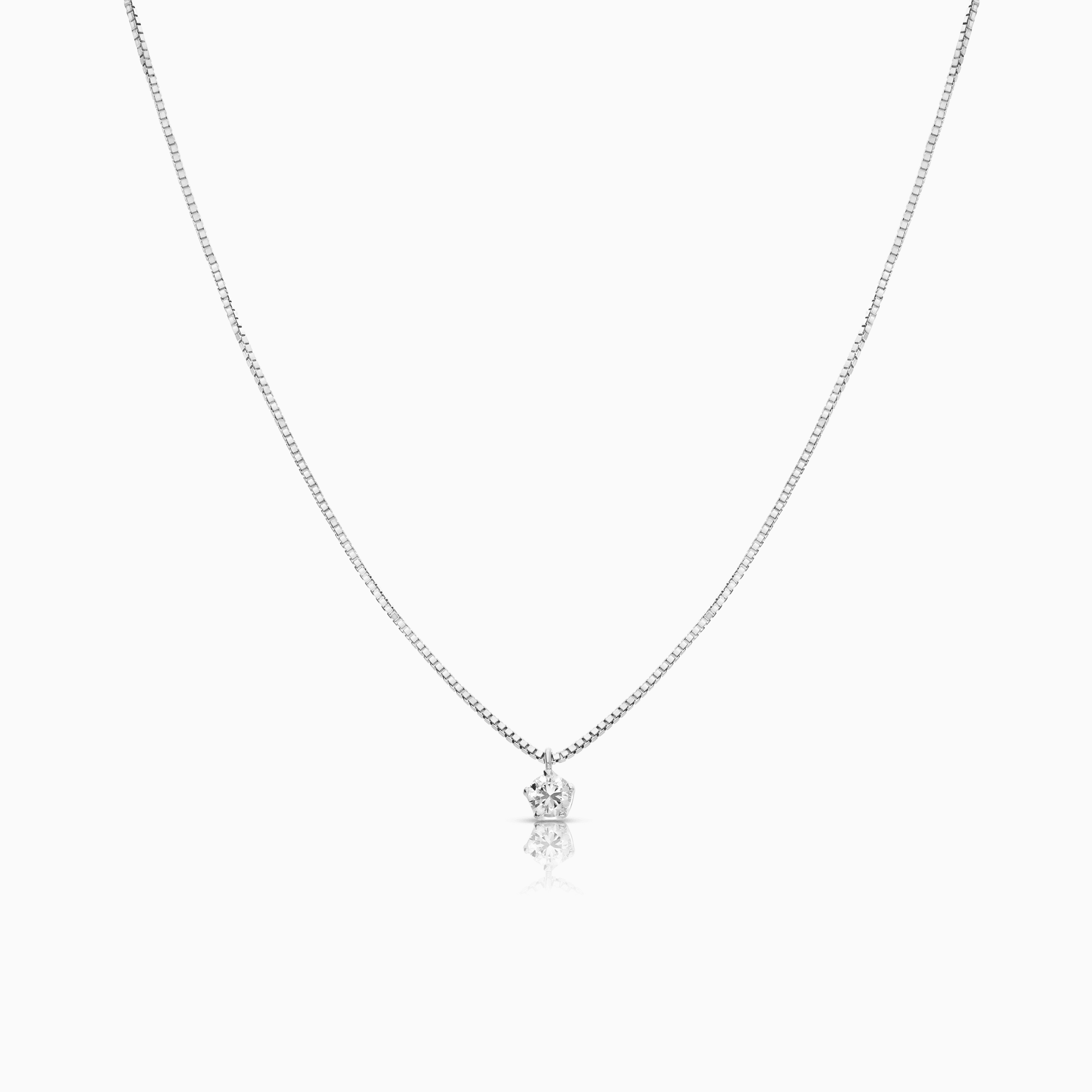 Halsband md solitärhänge 0,30ct 18k vitguld