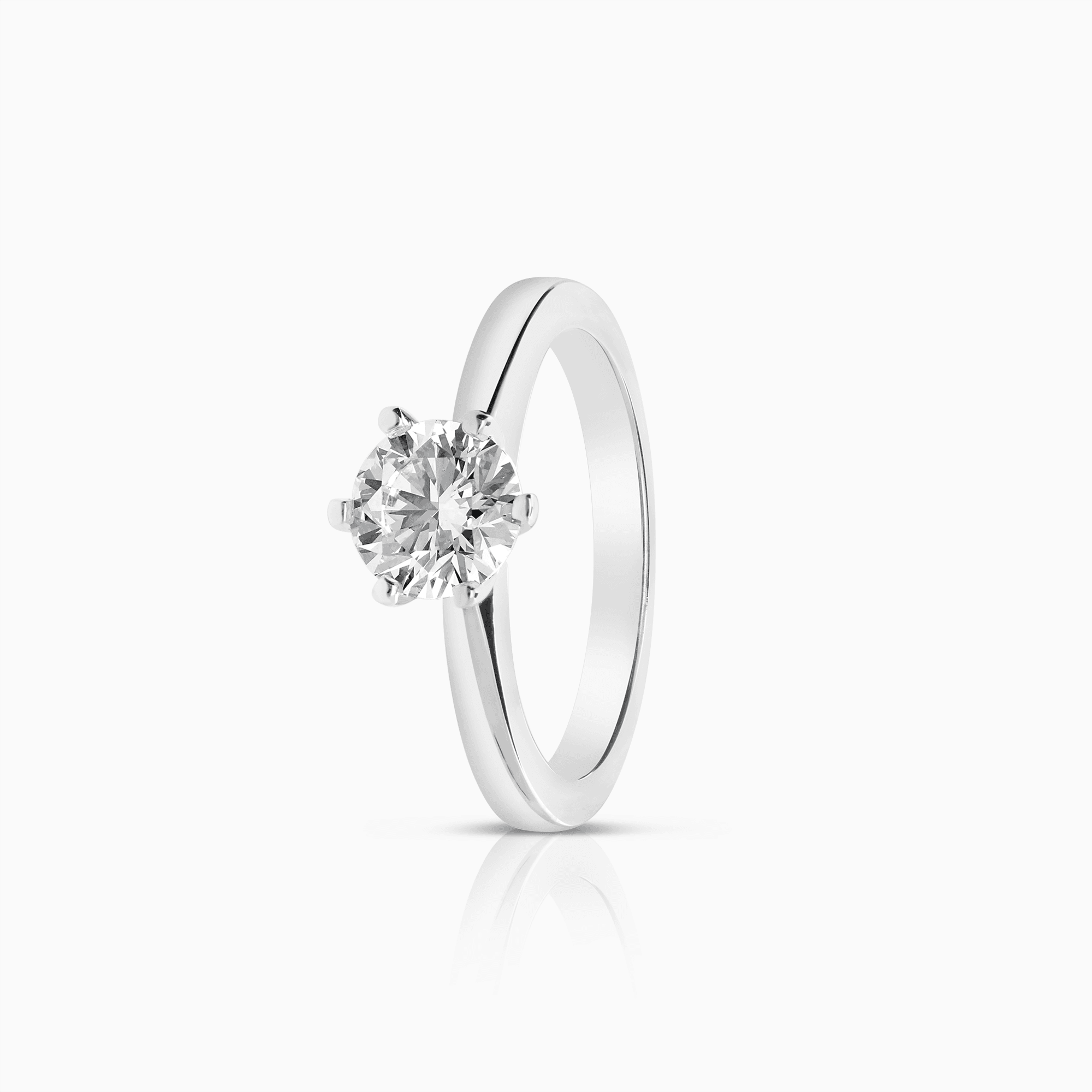 Solitärring 0,75ct 18K vitguld