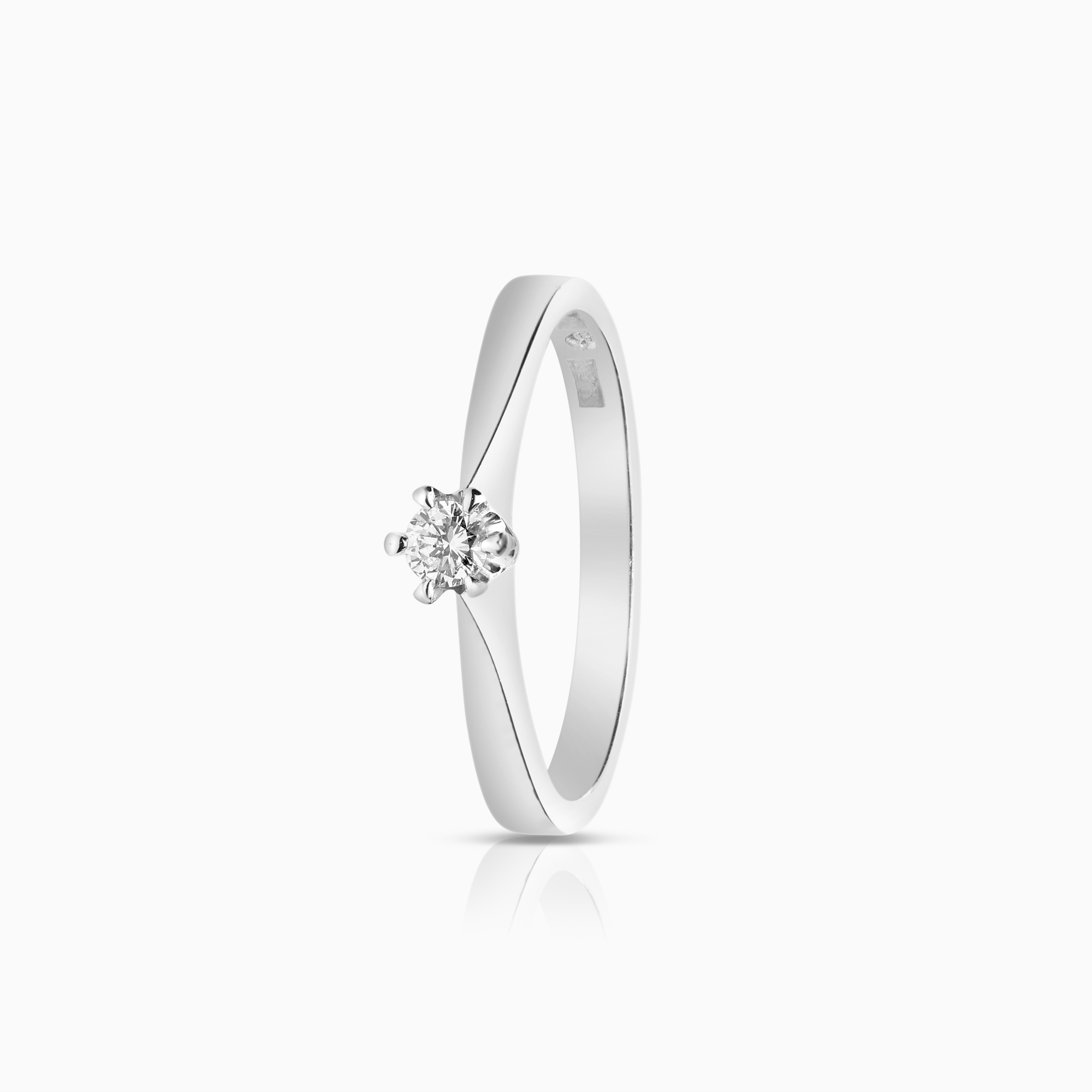 Solitärring 0,08ct 18K vitguld